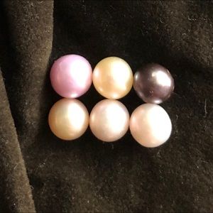 White Champagne Pink Black Pearls 5-7MM